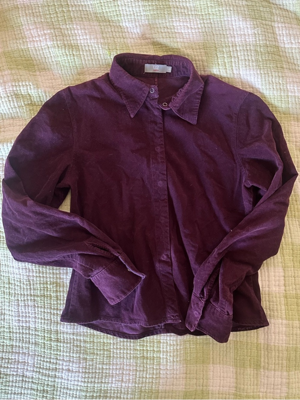 Vintage Y2K corduroy snap button down
